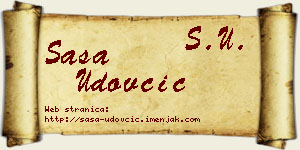 Saša Udovčić vizit kartica
